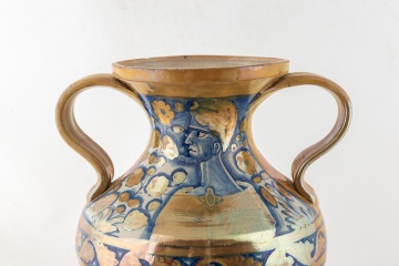 Deruta Gold Lustre Two-Handled Baluster Vase