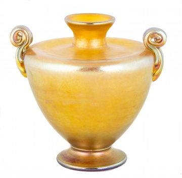 L.C. Tiffany Favrile Handled Vase