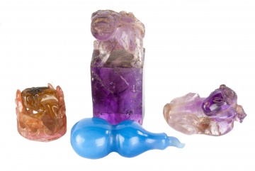 Chinese Hardstone Carved Figures