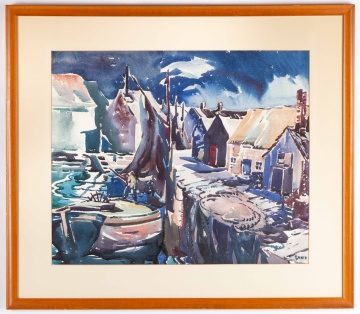 George Pearse Ennis (American, 1884-1936) "Sailing Village"