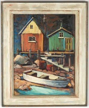 Clarence Attridge (American, 1907-1992) Harbor Scene