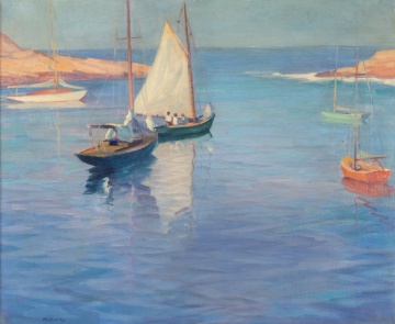 Clifford McCormick Ulp (American, 1885-1957) "In the Harbor"