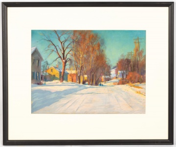 Clifford McCormick Ulp (American, 1885-1957) Winter Street Scene