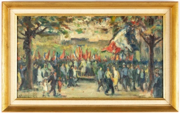 French Impressionist Painting of Bastille Day