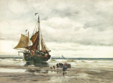 Charles P. Gruppe (American, 1860-1940) Watercolor