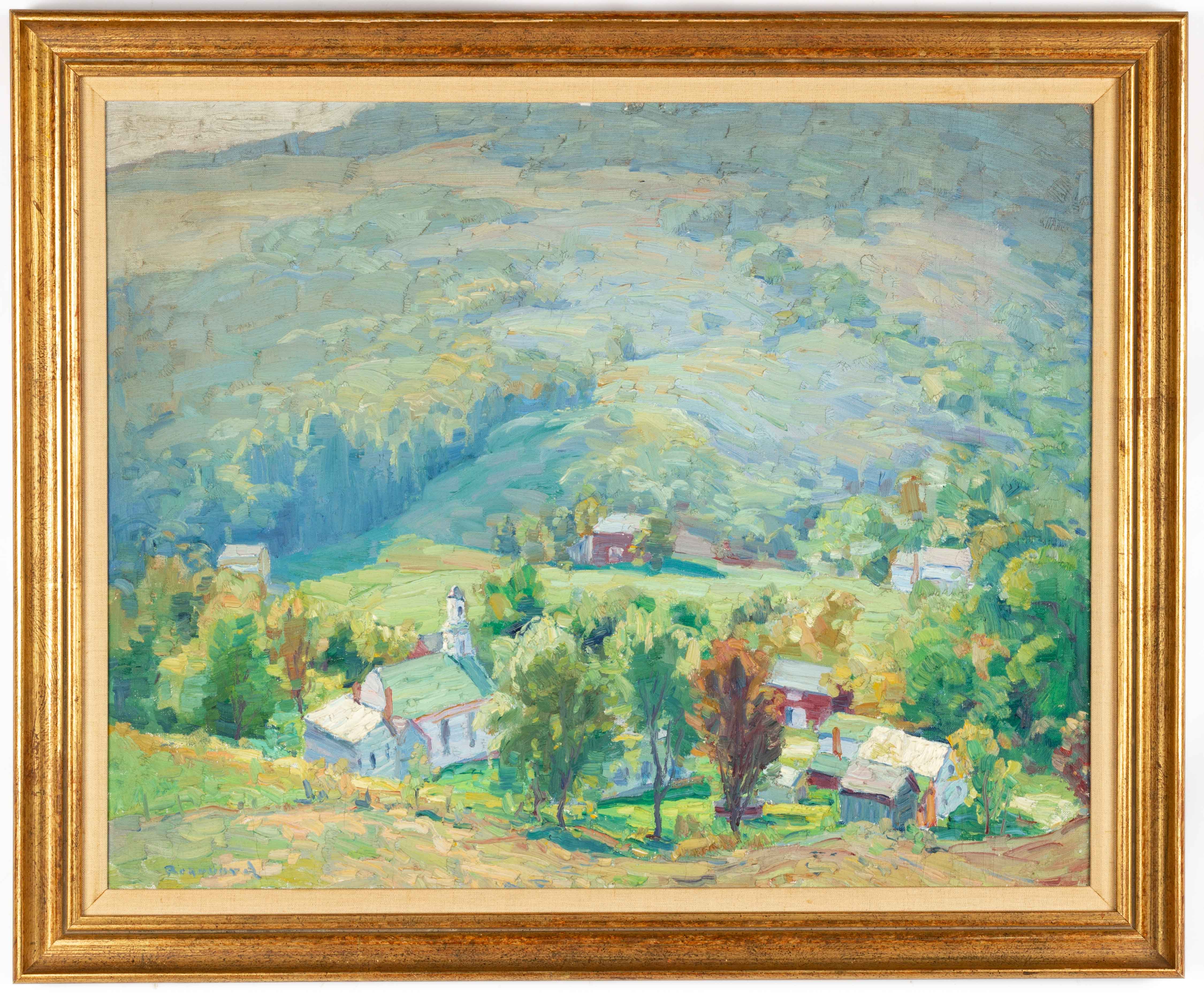 A. Renouard (American, 18841954) Landscape Cottone Auctions
