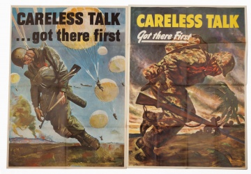 (5) Vintage OWI World War Posters