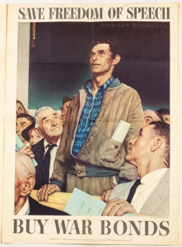(3) Vintage Norman Rockwell - World War II Posters