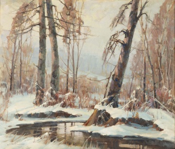 Walter Thomas Sacks (American, 1901-1961) Steam in Winter