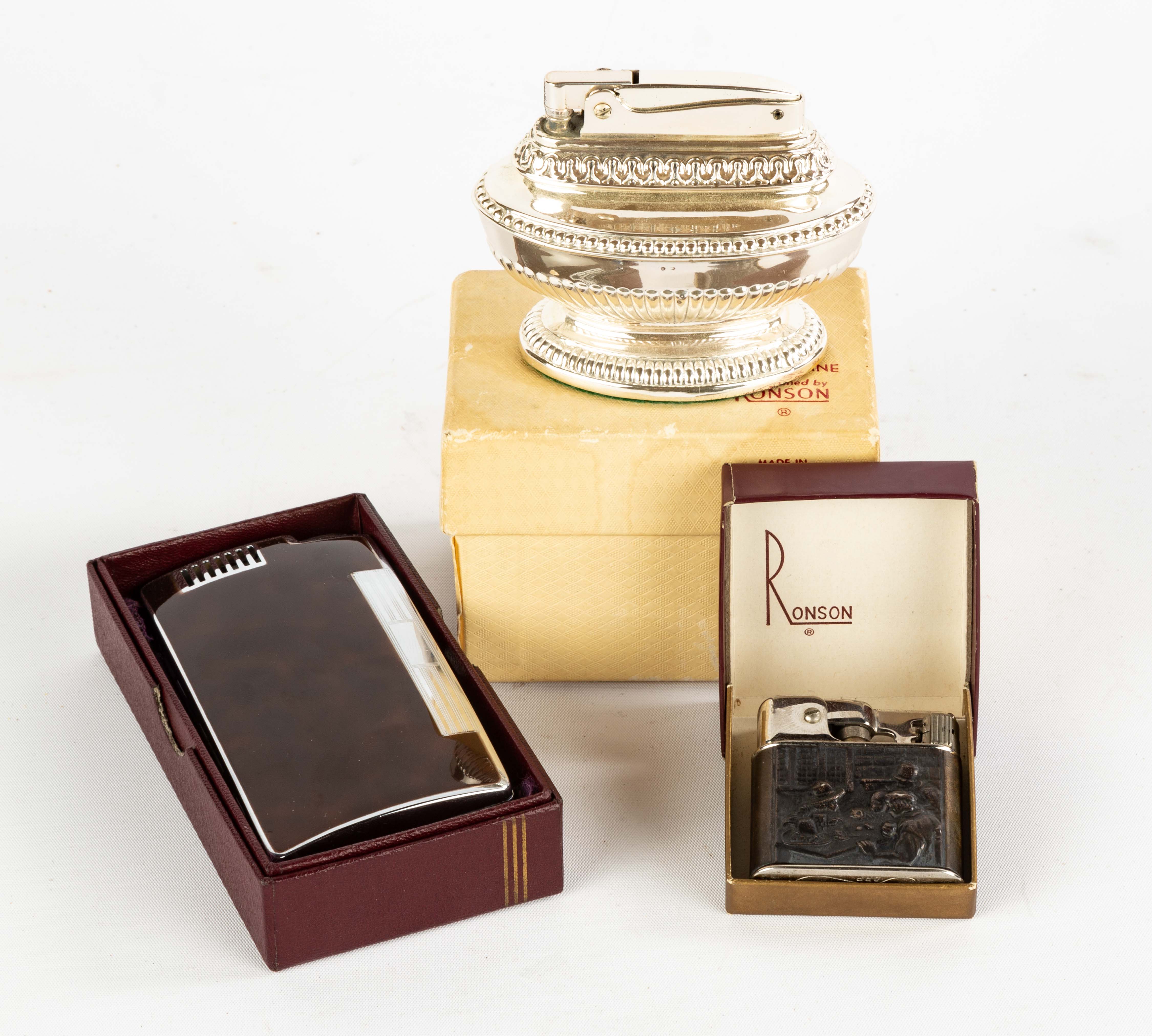 (3) Vintage Ronson Lighters Cottone Auctions