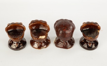 (4) 19th Century Rockingham Window Sash Rest