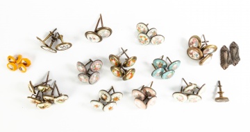 Group of Stamped Brass Curtain Ties