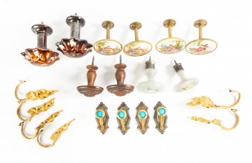 Group of 19th Century Curtain Ties & Hooks