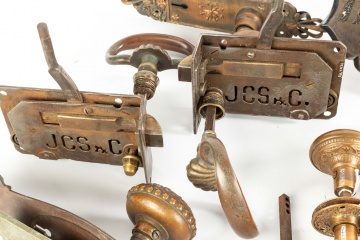Group of Door Knobs, Handles & Locks