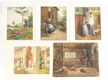 (5) Emma Lampert Cooper (American 1855-1920) Watercolors