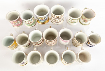 Group of 19th Century Shaving Mugs