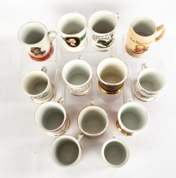 Group of 19th Century Shaving Mugs