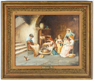 E. Dupris, 19th Century, Interior Scene