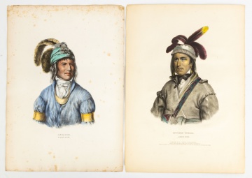 Group of 18 J.T. Bowen Native American Hand Colored Lithographs