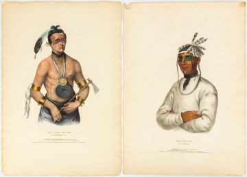 Group of 18 J.T. Bowen Native American Hand Colored Lithographs