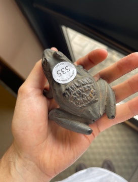 Cast Iron Frog Match Safe