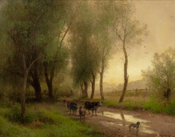 Hermann Ottomar Herzog (American/German, 1832-1932) Landscape