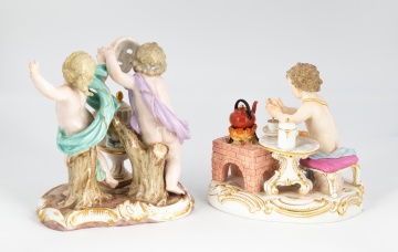 Two Meissen Figurines of Putti Groups