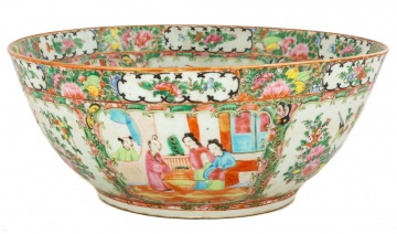 Chinese Rose Medallion Punch Bowl