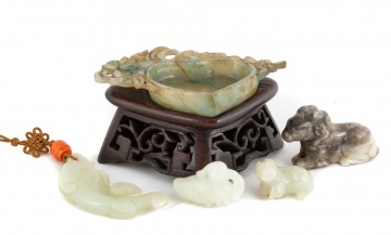 Group of Chinese Carved Jade Items