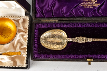 Danish Silver Demitasse and English Sterling Silver Spoon