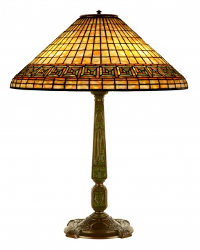 Tiffany Studios, New York Greek Key Table Lamp