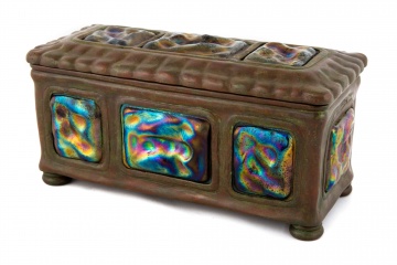 Tiffany Studios, New York Turtleback Jewelry Casket