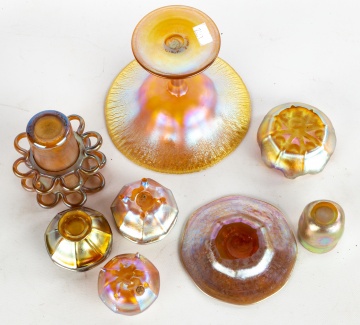 Tiffany Studios, New York Favrile Cabinet Pieces