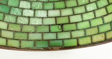 Tiffany Studios, New York Double Student Lamp with Leaded Glass Shades