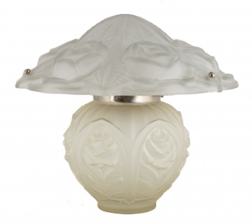 French Legras Art Deco Frosted Glass Lamp