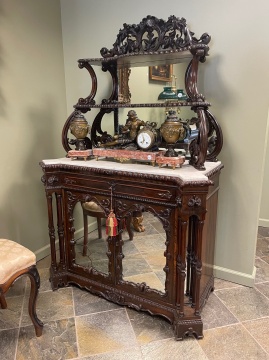 Fine Rosewood Étagère/Cabinet attributed to Alexander Roux (American, 1813-1886)