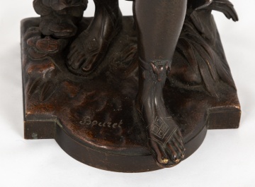 Eutrope Bouret (French, 1833– 1906) Bronze Sculpture of Diane