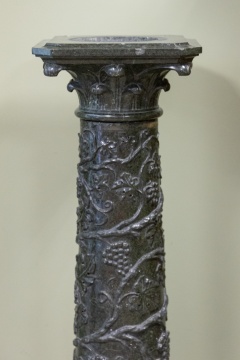 Monumental Corinthian Green Marble Pedestal