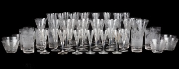 Finely Engraved Continental Stemware