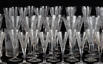Finely Engraved Continental Stemware