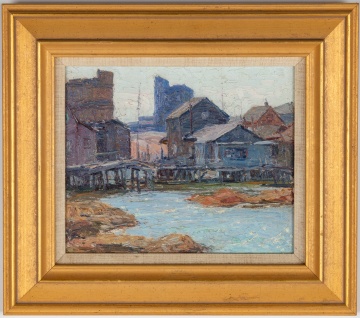 George Renouard (American, 1884-1954) Harbour Scene