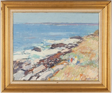Milton W. Holm (American, 1903-1999) "Rocks & Sea - Maine"
