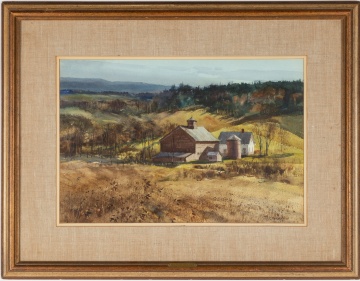 Paul Strisik (American, 1918-1998) "Valley Farm"