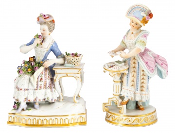 Two Meissen Figurines of Ladies