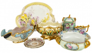 Group of 19th Century Hand Painted Porcelain