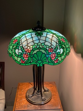 Williamson Floral Leaded Glass Lamp