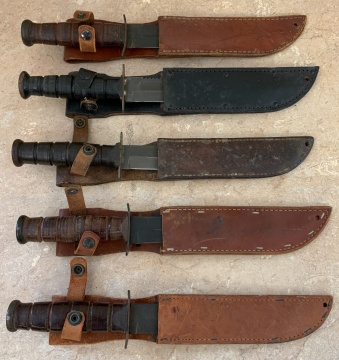 (5) Ka-Bar and Ontario Knives
