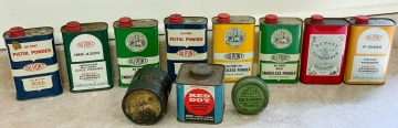 Group of Powder Tins & Advertising Boxes