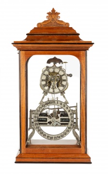 Re-issue Ithaca Boxed Skeleton Calendar Clock