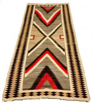 Brown, Tan, Grey and Red Navajo Weaving